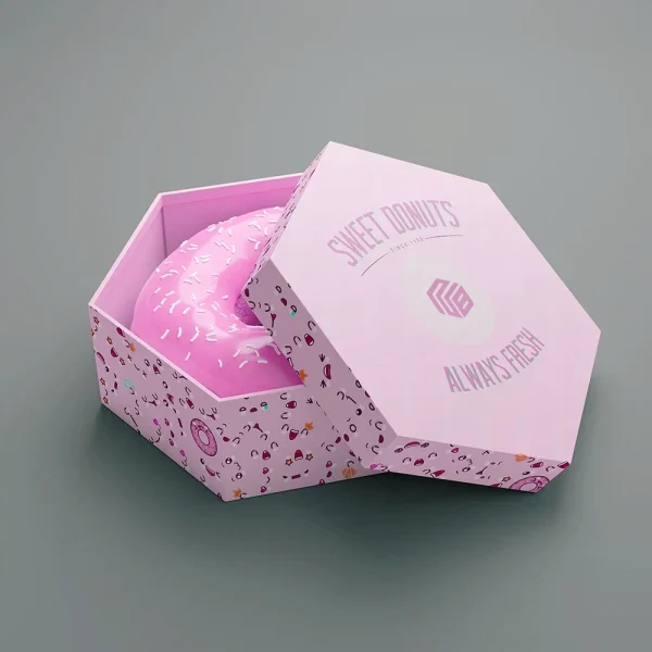 Custom Pink Donut Boxes