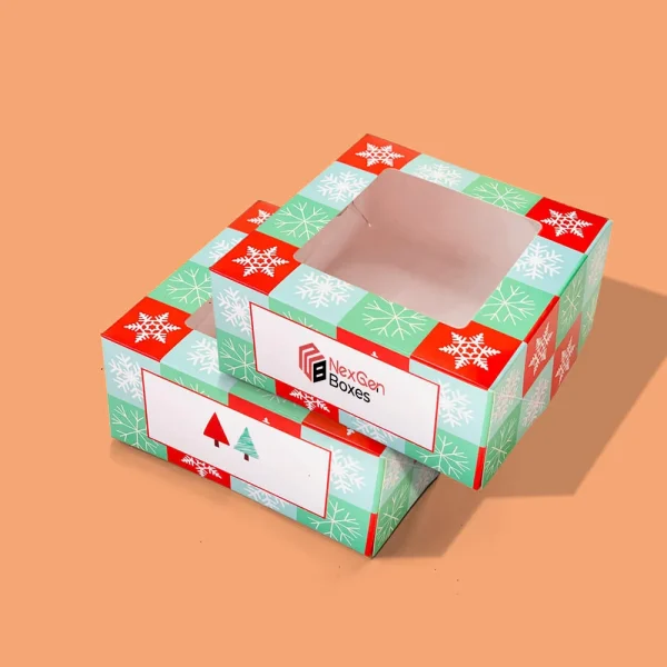 Custom Christmas Cupcake Boxes