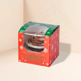 Custom Christmas Cupcake Boxes