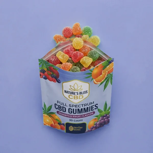 Custom CBD Gummy Mylar Bags