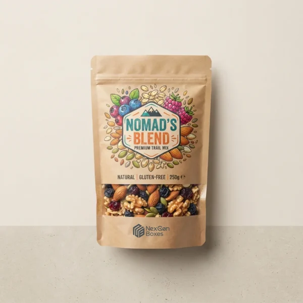 Custom Kraft Stand Up Pouches