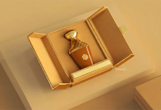 Luxury custom perfume box with magnetic lid and foam insert for premium fragrance bottle packaging