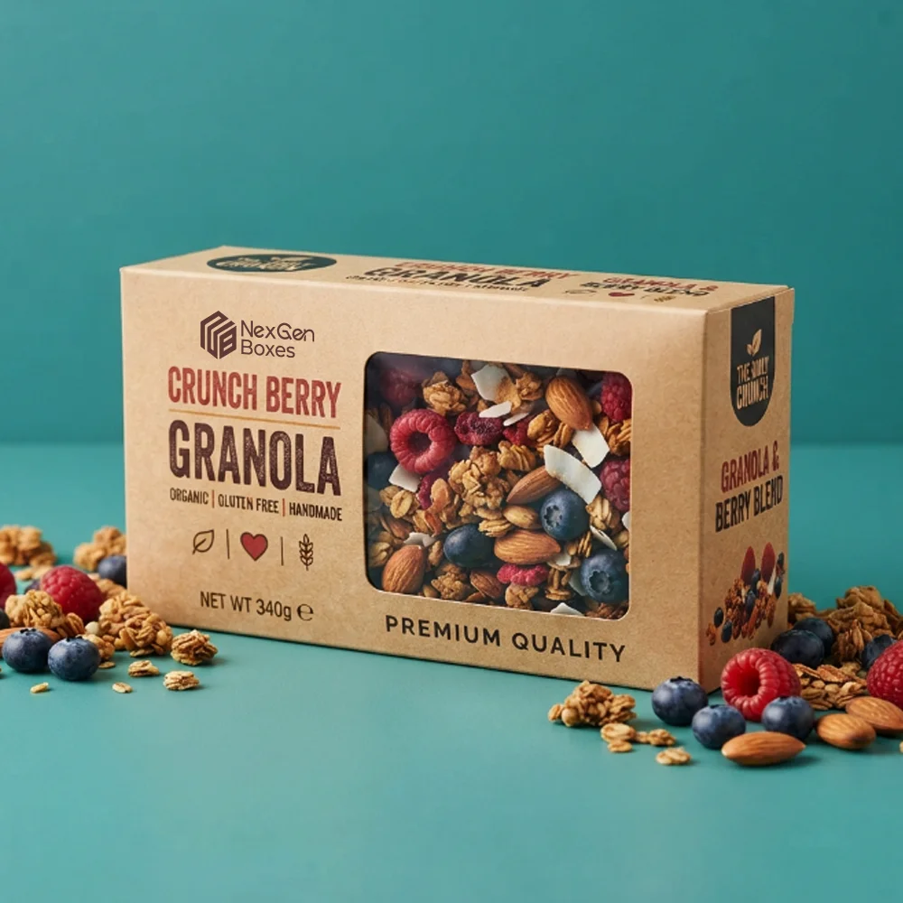 Brown Kraft Window Boxes For Retail Packaging