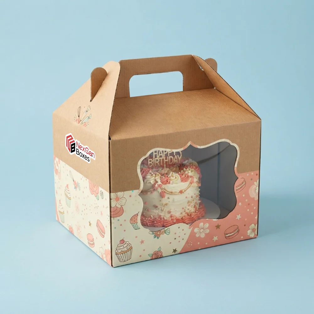 Corrugated Cake Box With Handle