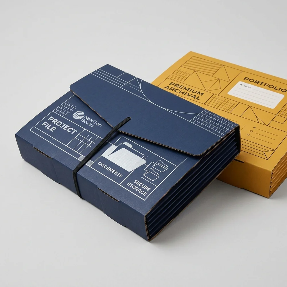 Custom corrugated gusset folders