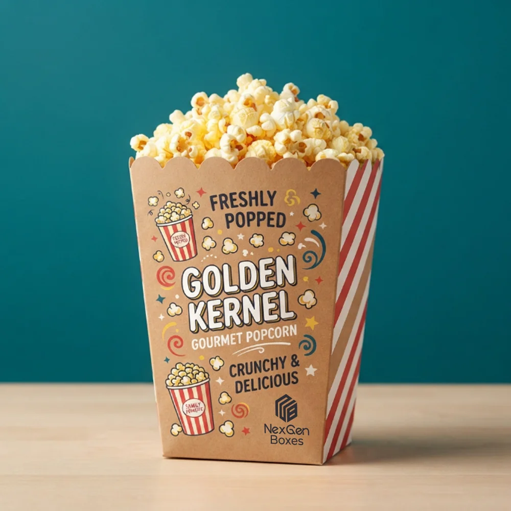 Custom Kraft Popcorn Boxes