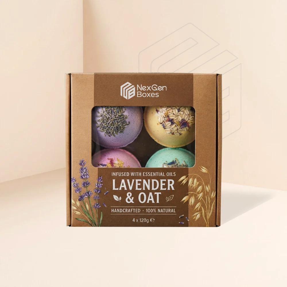 Custom Kraft Window Boxes With Clear Display Windows