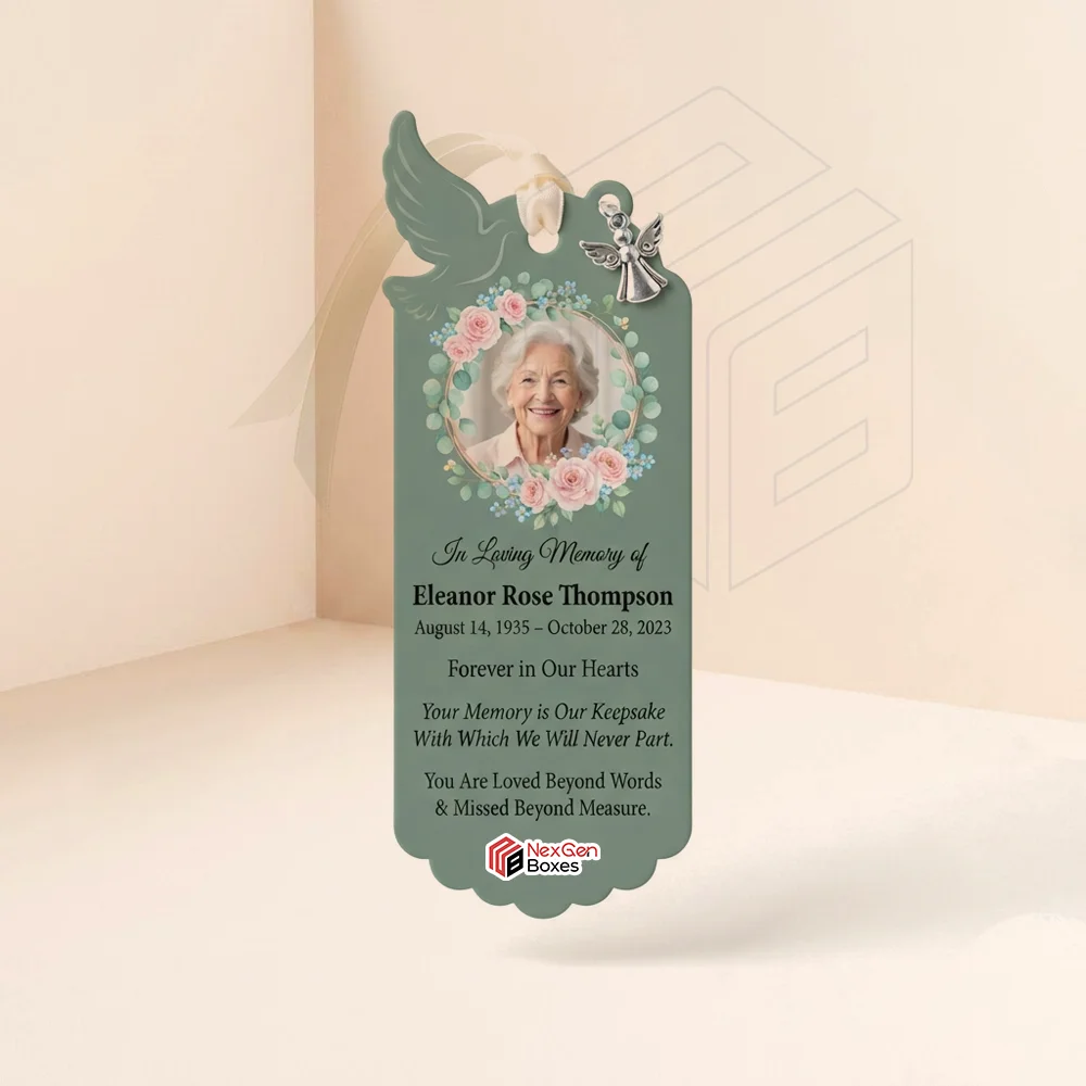 Custom memorial bookmarks
