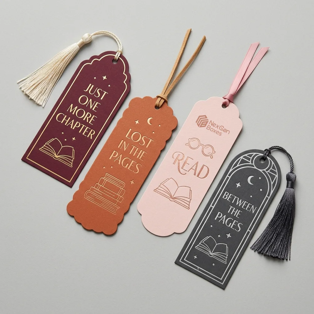 Custom printed foil bookmarks