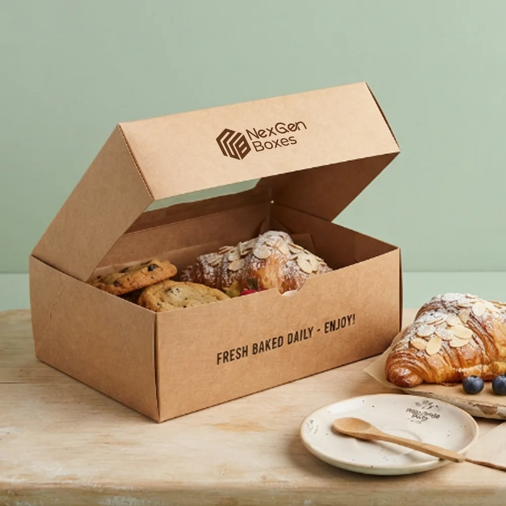 Eco Friendly Kraft Bakery Boxes For Sustainable Food Packaging