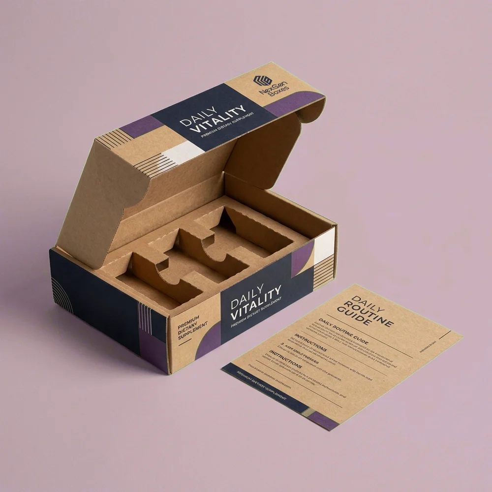 Eco Friendly Kraft Supplement Boxes For Sustainable Packaging