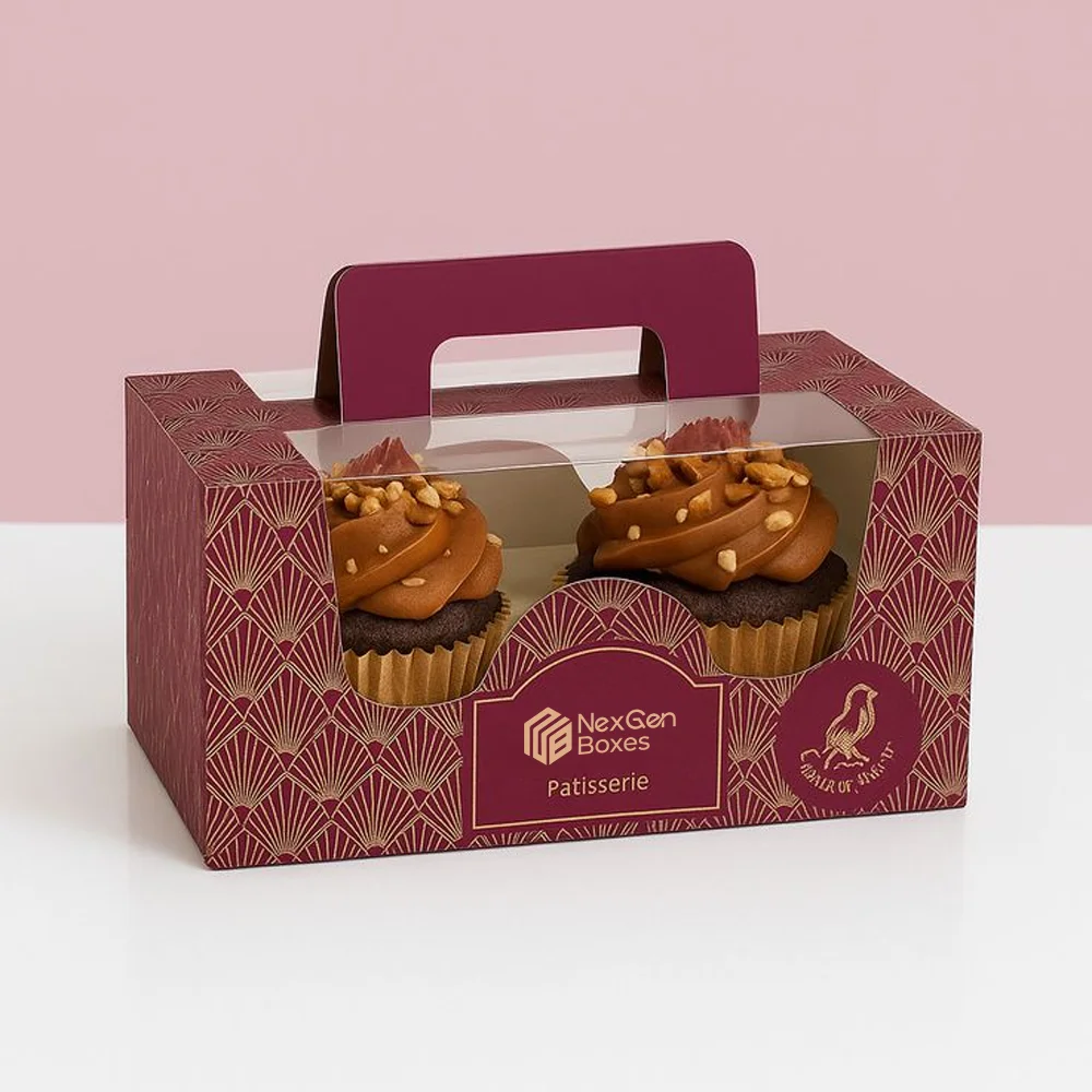 Kraft Cupcake Packaging Boxes