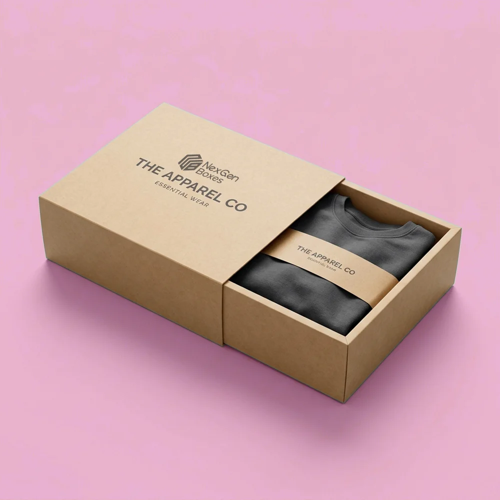 Printed Kraft Apparel Boxes With Custom Branding