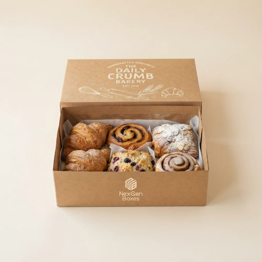 Printed Kraft Bakery Boxes