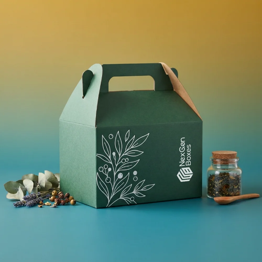 Printed Kraft Gable Boxes
