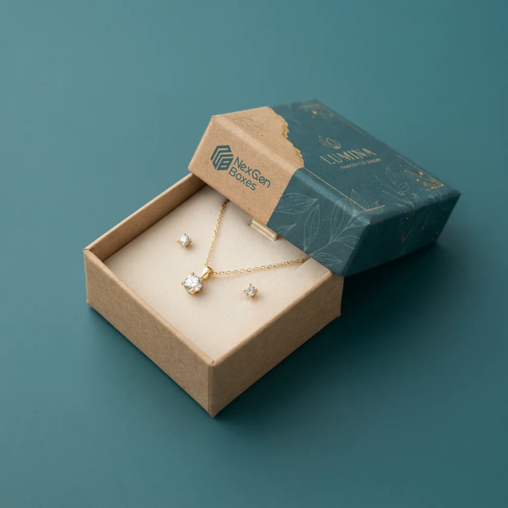 Printed Kraft Jewelry Boxes