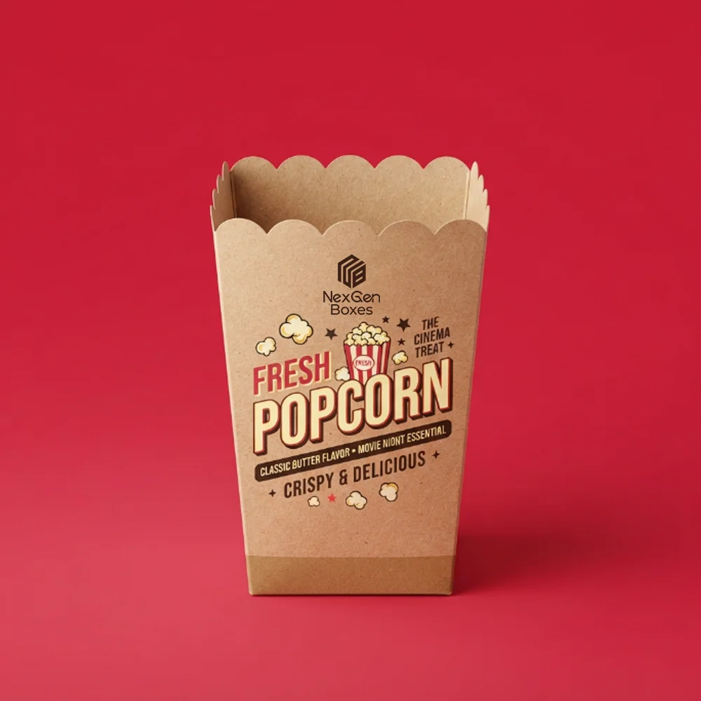 Printed Kraft Popcorn Boxes