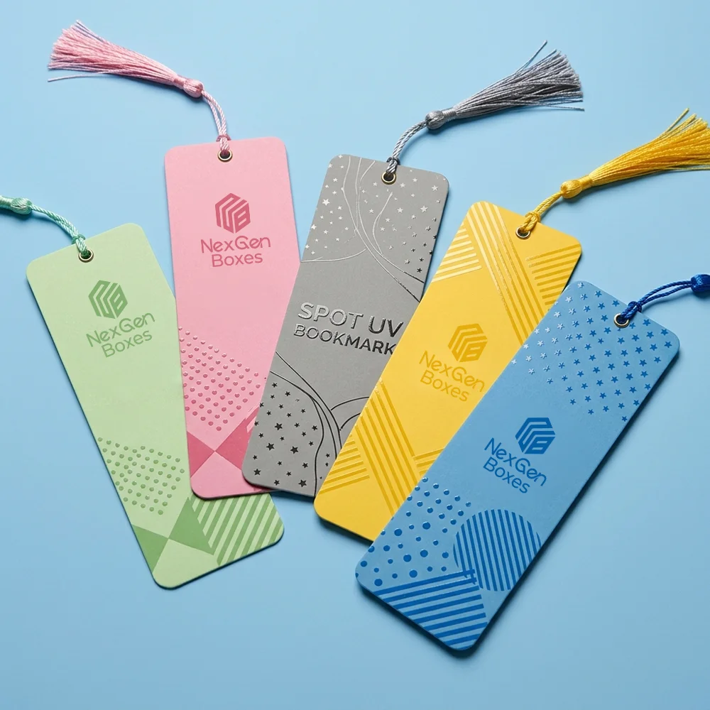 Spot UV printed bookmarks